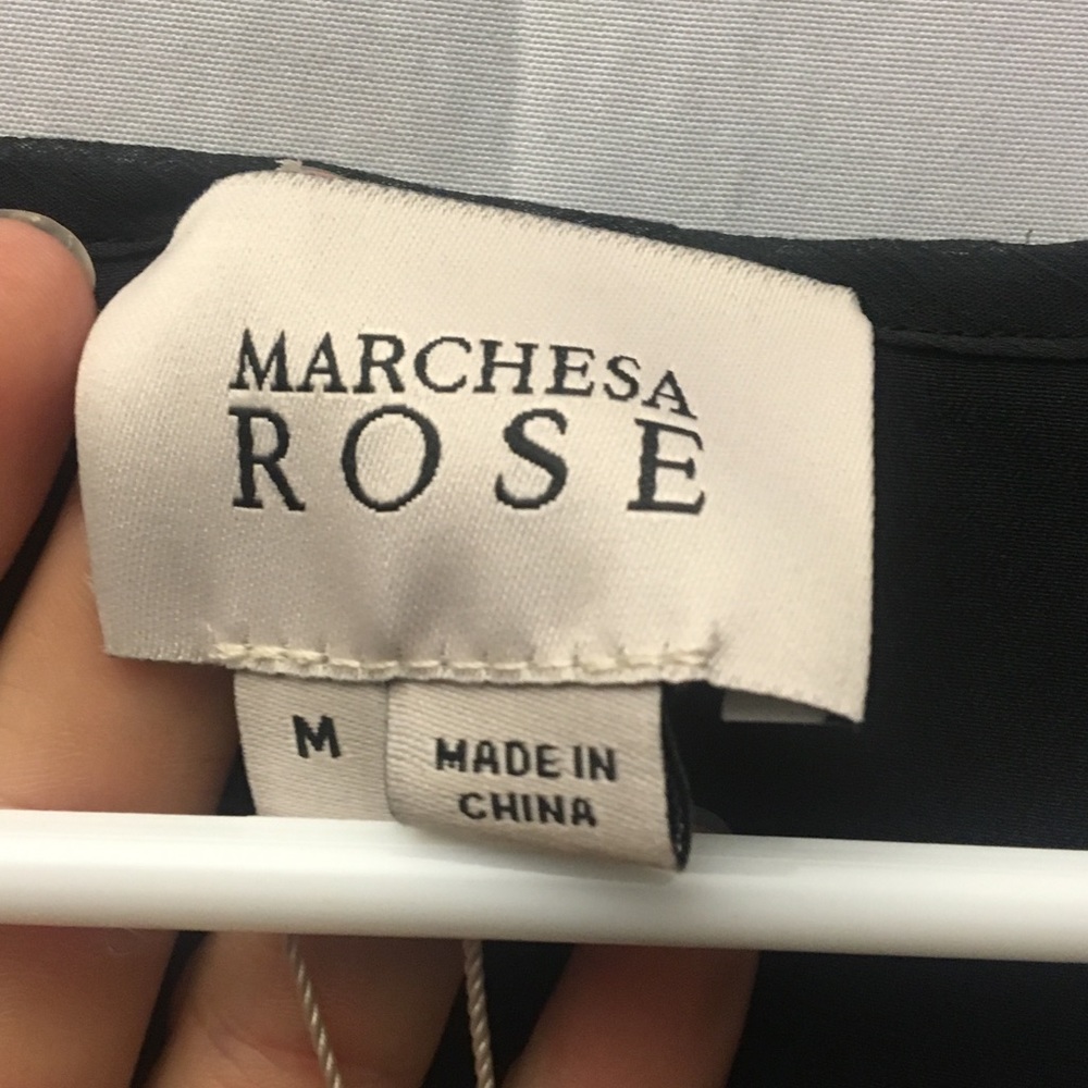 Marchesa Rose Ruffle-front black dress - Picture 4 of 8